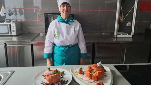 Приготування гарбузів фаршированих крупами, овочами та сухофруктами, майстер в/н Ольга Мартинюк.